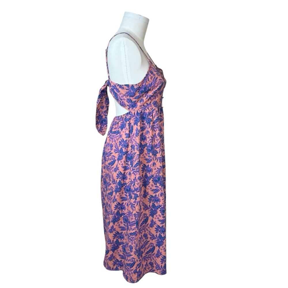 NWT Universal Thread Womens Sz M Sleeveless Floral Back Tie Midi Dress Vacation - Picture 5 of 16